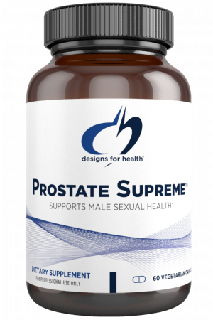 A bottle of Prostate Supreme dietary supplement.