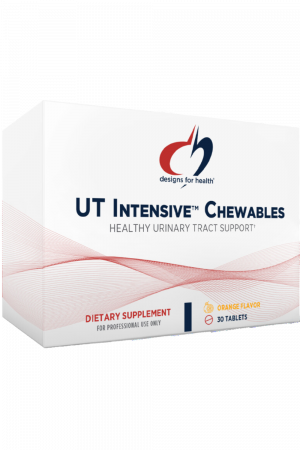 A box of UT Intensive Chewables dietary supplement.