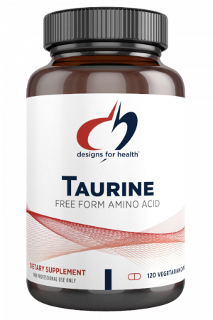 A bottle of Taurine dietary supplement.
