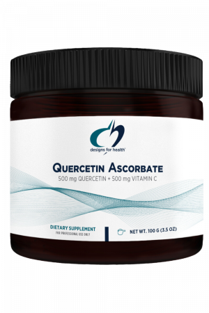 A bottle of Quercetin Ascorbate dietary supplement.