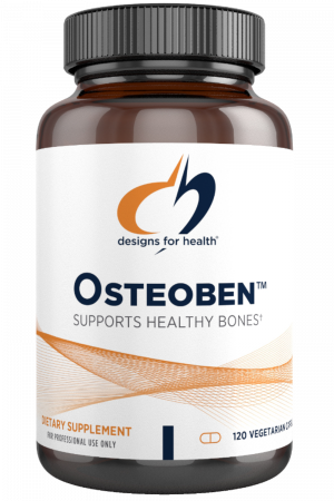 A bottle of Osteoben dietary supplement.