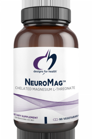 A bottle of NeuroMag dietary supplement.