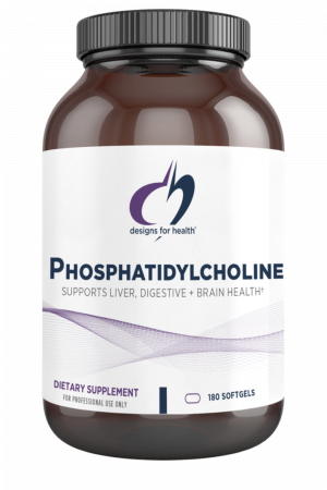 A bottle of Phosphatidlycholine dietary supplement.