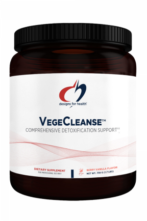 A bottle of VegeCleanse dietary supplement.