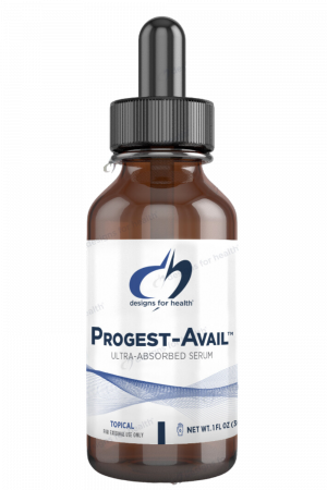 A bottle of Progest-Avail dietary supplement.