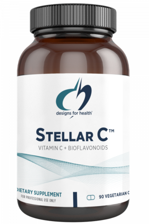 A bottle of Stellar C dietary supplement.
