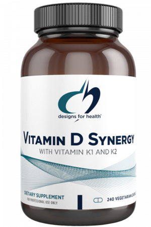 A bottle of vitamin d synergy