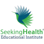 Seeking Health Educational Institute's trademarked logo featuring a blue and green hummingbird hovering above the institute's name.